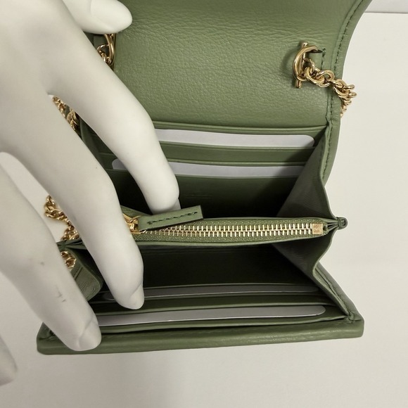 Gucci Leather Medium Blondie Wallet Crossbody Bag Purse Salamander Green NWOT - Picture 13 of 16